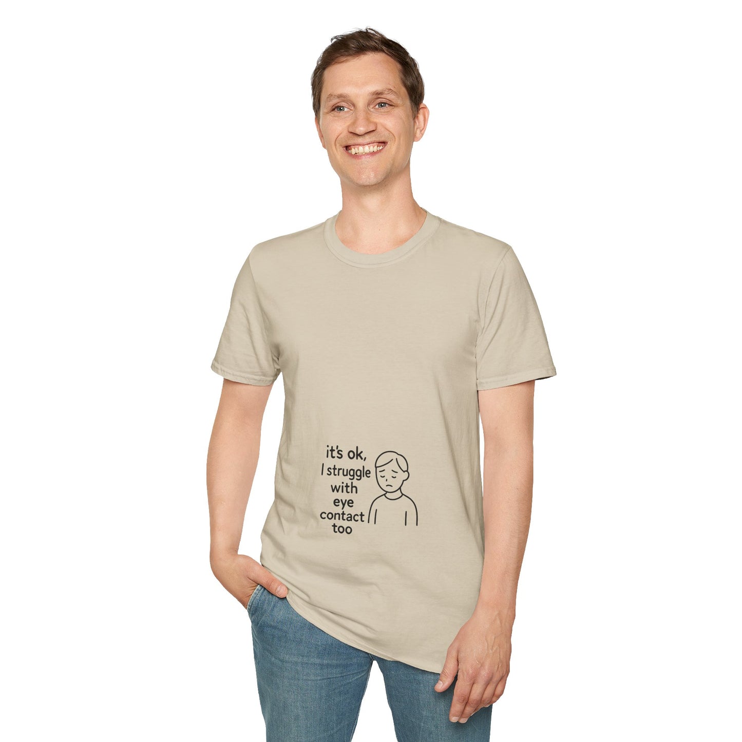 Clever Eye Contact Shirt – Witty Introvert Humor Tee