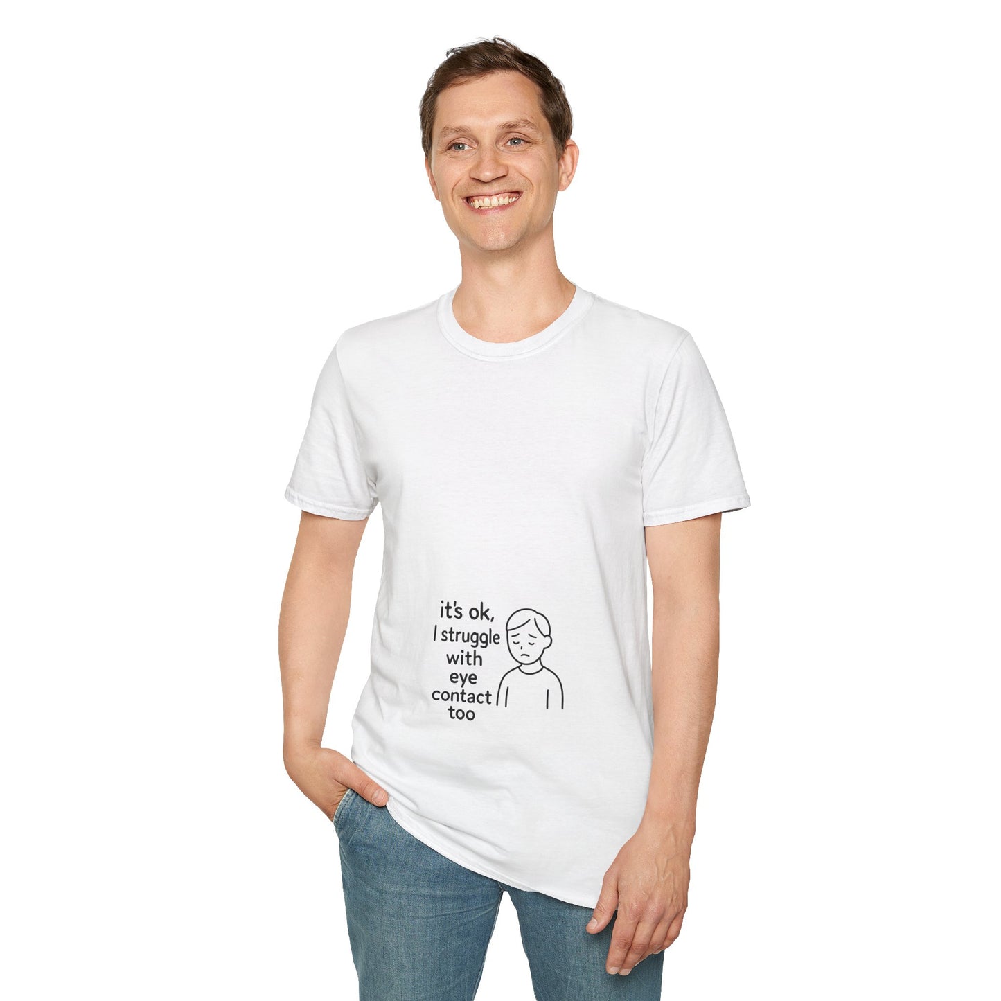 Clever Eye Contact Shirt – Witty Introvert Humor Tee