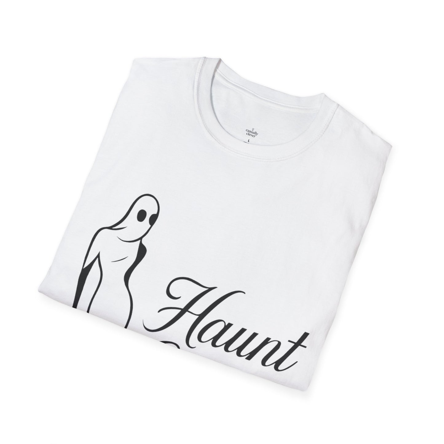 Haunt Couture T-Shirt – Funny Halloween Graphic Tee | Fashion Ghost Shirt by Casually Clever