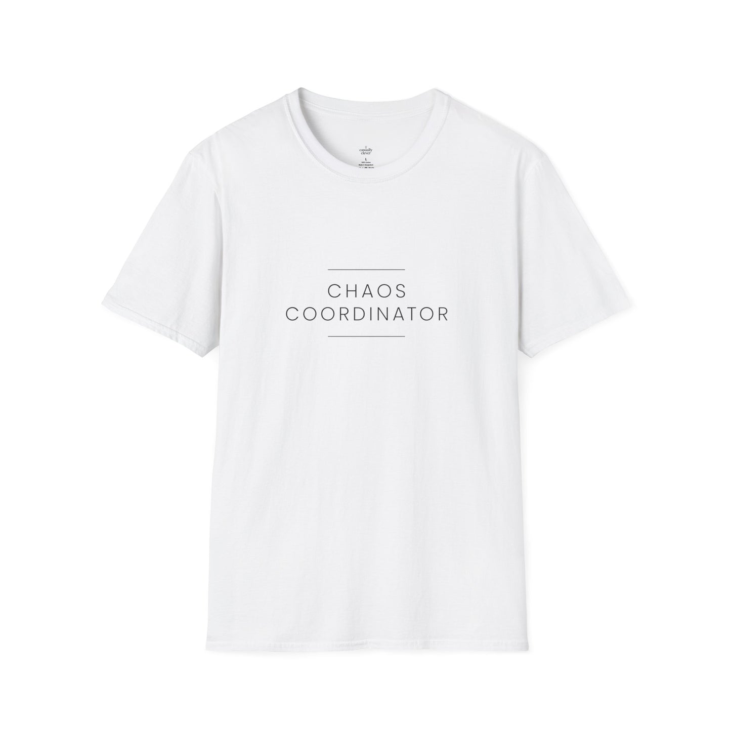 Chaos Coordinator T-Shirt – Funny Unisex Tee | Matching Family Shirt with Chaos Toddler Tee by Casually Clever