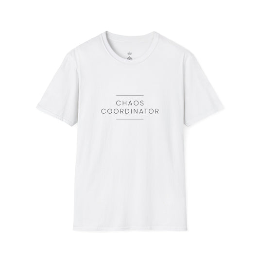 Chaos Coordinator T-Shirt – Funny Unisex Tee | Matching Family Shirt with Chaos Toddler Tee by Casually Clever