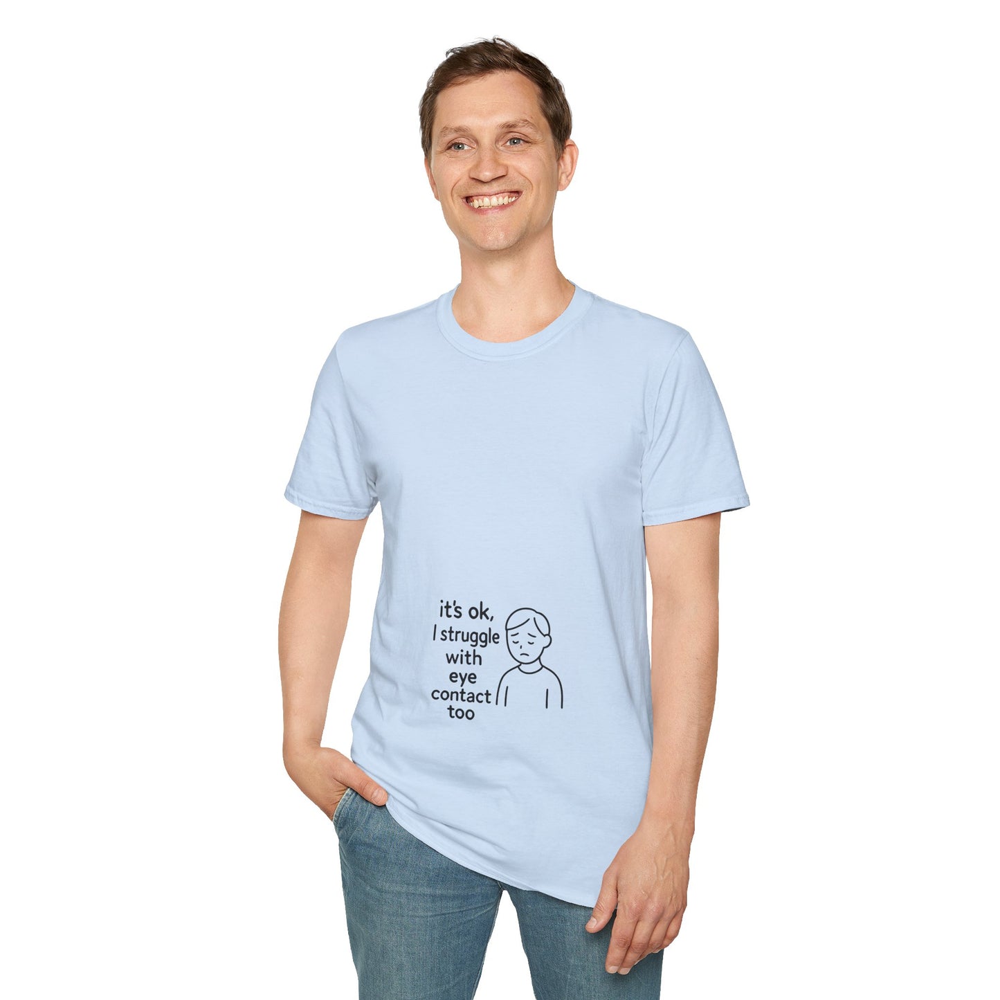 Clever Eye Contact Shirt – Witty Introvert Humor Tee